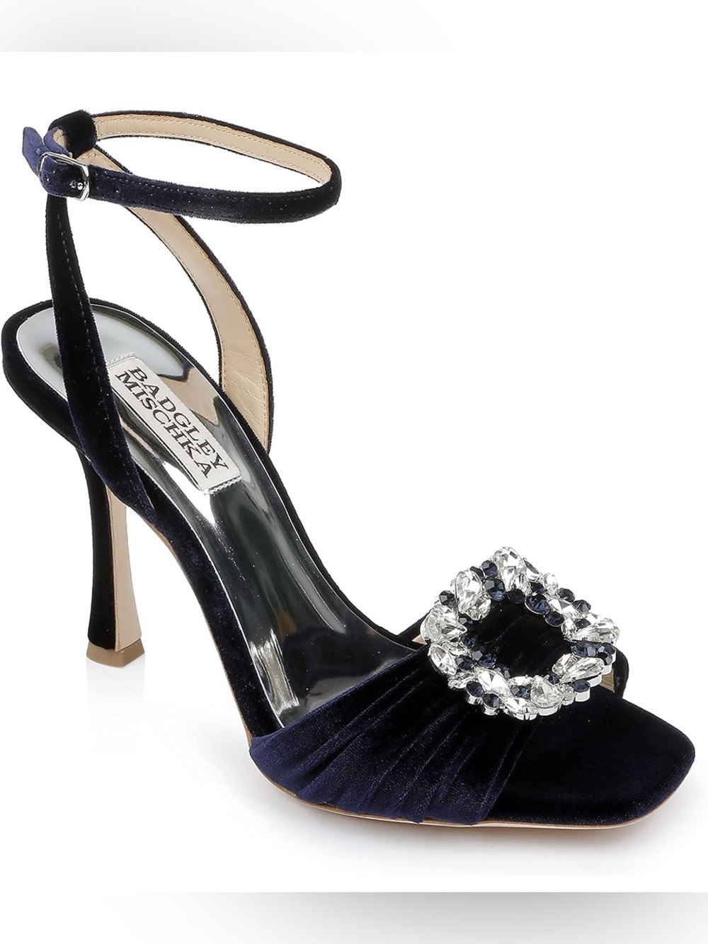 NWT- RETIRED Badgley Mischka 'Nixie' Crystal Embellished Peep Toe Sandal